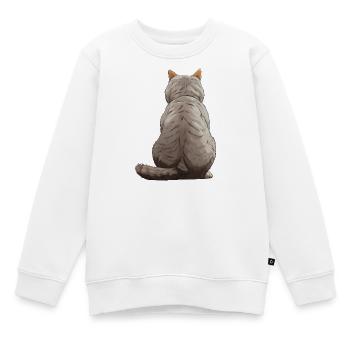 Britisch Kurzhaar Katze - Kinder Premium Organic Sweatshirt - Weiß - Vorne - AI Model Kid Male (0cm)