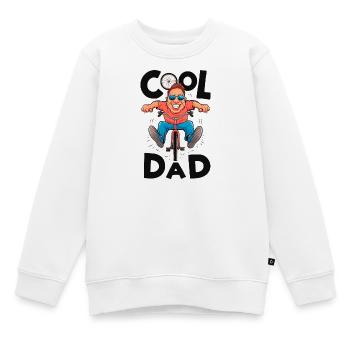 Cool papa cyclisme illustration - Sweat Premium enfant bio - blanc - Devant - AI Model Kid Male (0cm)