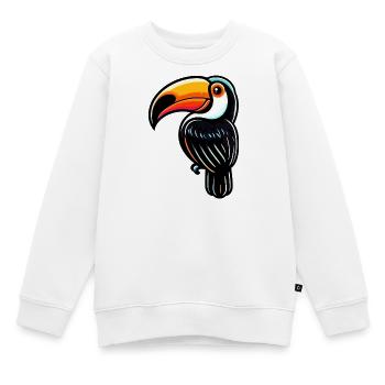 Toucan - Sweat Premium enfant bio - blanc - Devant - AI Model Kid Male (0cm)