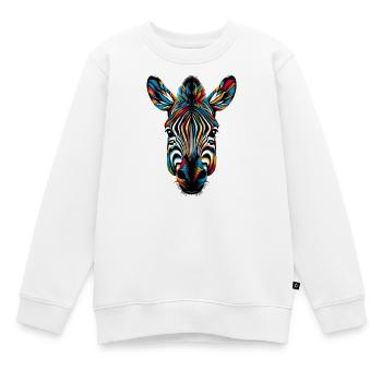 Zebra - Kinder Premium Organic Sweatshirt - Weiß - Vorne - AI Model Kid Male (0cm)