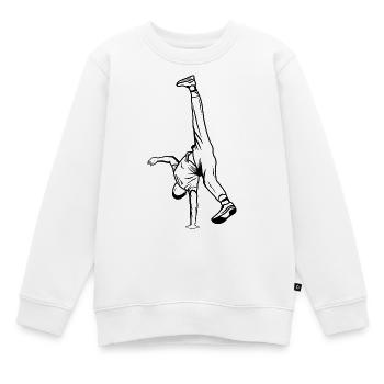 B Boy Croquis - Sweat Premium enfant bio - blanc - Devant - AI Model Kid Male (0cm)