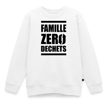 Zero Waste Familie - Kinder Premium Organic Sweatshirt - Weiß - Vorne - AI Model Kid Male (0cm)