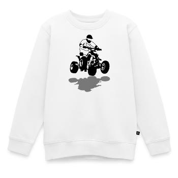 quad - Sweat Premium enfant bio - blanc - Devant - AI Model Kid Male (0cm)