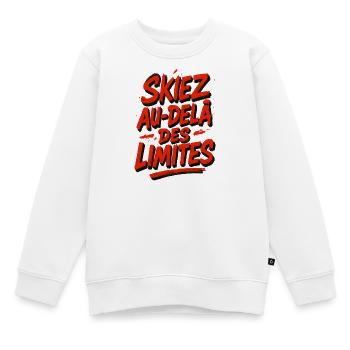 Ski beyond the limits! - Kids Premium Organic Sweatshirt - white - Front - AI Model Kid Male (0cm)