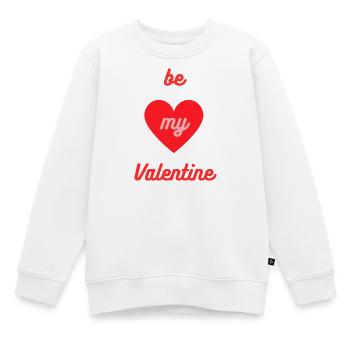 Be my Valentine Herz-Design - Kinder Premium Organic Sweatshirt - Weiß - Vorne - AI Model Kid Male (0cm)