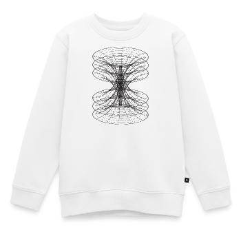 Sablier de la Grille Déformée - Sweat Premium enfant bio - blanc - Devant - AI Model Kid Male (0cm)
