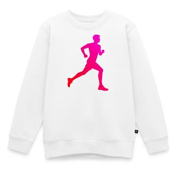 Geschenkidee für einen Running mit Running - Kinder Premium Organic Sweatshirt - Weiß - Vorne - AI Model Kid Male (0cm)