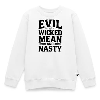Bös, böse, gemein und gemein - Kinder Premium Organic Sweatshirt - Weiß - Vorne - AI Model Kid Male (0cm)