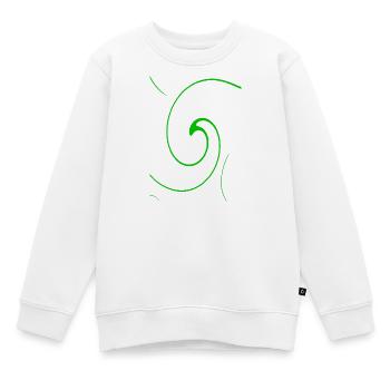 Spirale néon sur fond noir - Sweat Premium enfant bio - blanc - Devant - AI Model Kid Male (0cm)