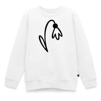 Blume - Kinder Premium Organic Sweatshirt - Weiß - Vorne - AI Model Kid Male (0cm)
