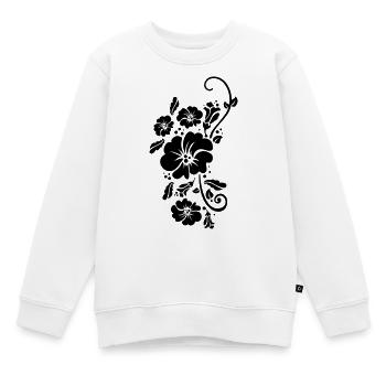 floral flower blumen sommer - Kinder Premium Organic Sweatshirt - Weiß - Vorne - AI Model Kid Male (0cm)