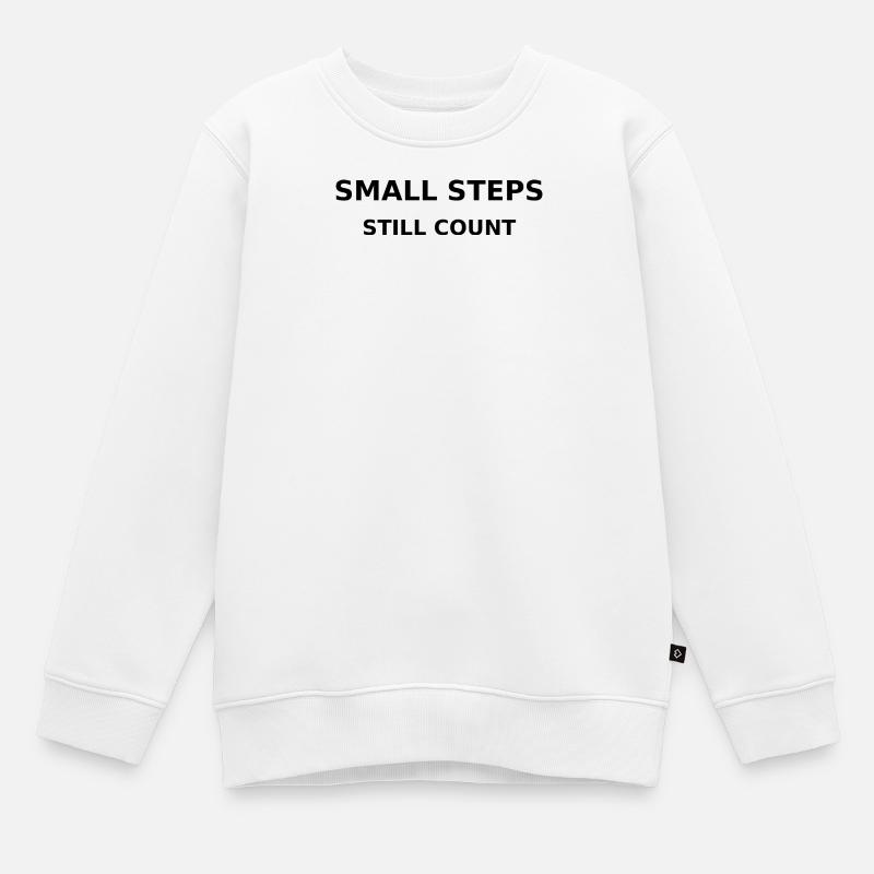 Petits pas - Sweat Premium enfant bio - blanc