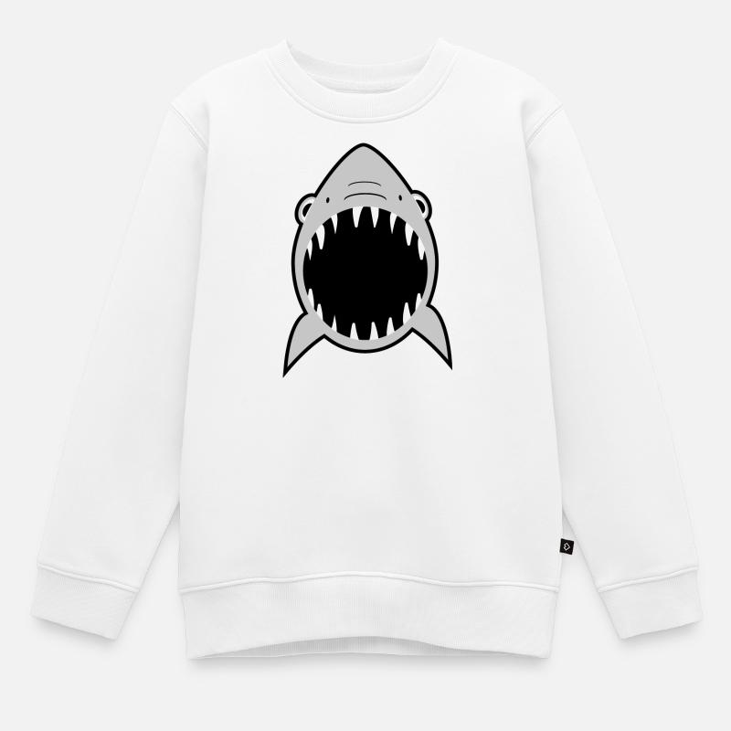 Requins - Sweat Premium enfant bio - blanc