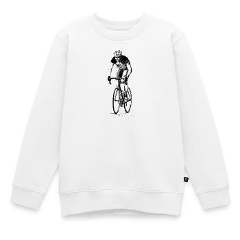 Rennrad - Kinder Premium Organic Sweatshirt - Weiß - Vorne - AI Model Kid Male (0cm)