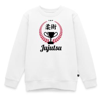 Jiu Jitsu / Jujutsu / Jiujitsu / Art Martial - Sweat Premium enfant bio - blanc - Devant - AI Model Kid Male (0cm)