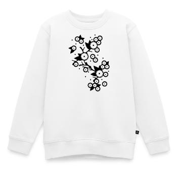 stylized flower branch - Kids Premium Organic Sweatshirt - white - Front - AI Model Kid Male (0cm)