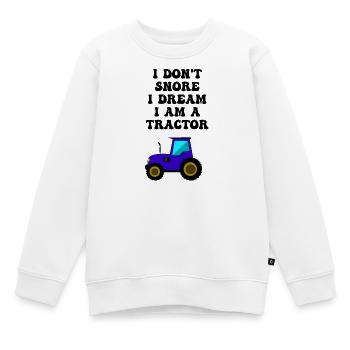 ronflement du tracteur - Sweat Premium enfant bio - blanc - Devant - AI Model Kid Male (0cm)