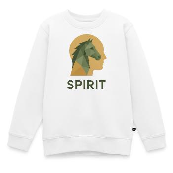 Pferd – Spirit - Kinder Premium Organic Sweatshirt - Weiß - Vorne - AI Model Kid Male (0cm)