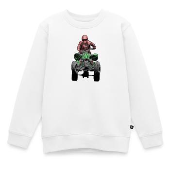 Quad - Sweat Premium enfant bio - blanc - Devant - AI Model Kid Male (0cm)