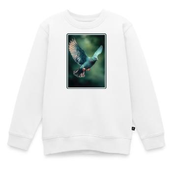 Tauben Taube - Kinder Premium Organic Sweatshirt - Weiß - Vorne - AI Model Kid Male (0cm)