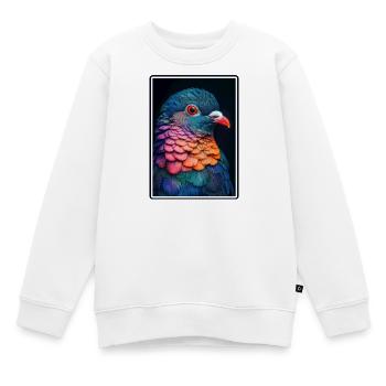 Tauben Taube - Kinder Premium Organic Sweatshirt - Weiß - Vorne - AI Model Kid Male (0cm)