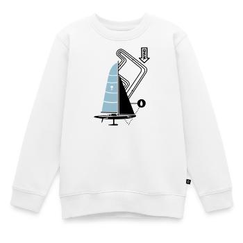 Parcours de régate moderne de voilier Yacht Yacht - Sweat Premium enfant bio - blanc - Devant - AI Model Kid Male (0cm)