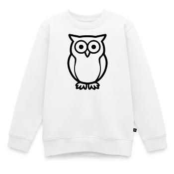 chouette - Sweat Premium enfant bio - blanc - Devant - AI Model Kid Male (0cm)