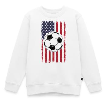 USA Football Pride T-Shirt world cup  - Sweat Premium enfant bio - blanc - Devant - AI Model Kid Male (0cm)