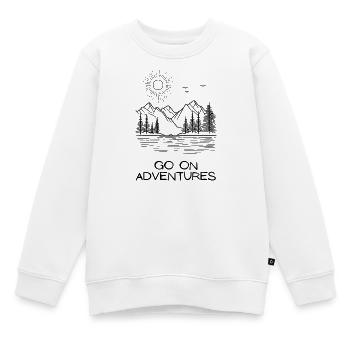 Surface noire unique - Sweat Premium enfant bio - blanc - Devant - AI Model Kid Male (0cm)