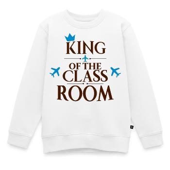 école - Sweat Premium enfant bio - blanc - Devant - AI Model Kid Male (0cm)