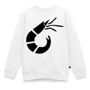 Garnele - Krabbe - Shrimp -Fischerei - Kinder Premium Organic Sweatshirt - Weiß - Vorne - AI Model Kid Male (0cm)