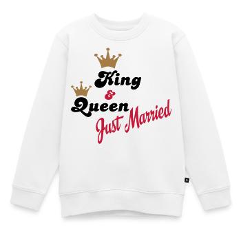 hochzeit - Kinder Premium Organic Sweatshirt - Weiß - Vorne - AI Model Kid Male (0cm)