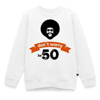 50 - Kids Premium Organic Sweatshirt - white - Front - AI Model Kid Male (0cm)