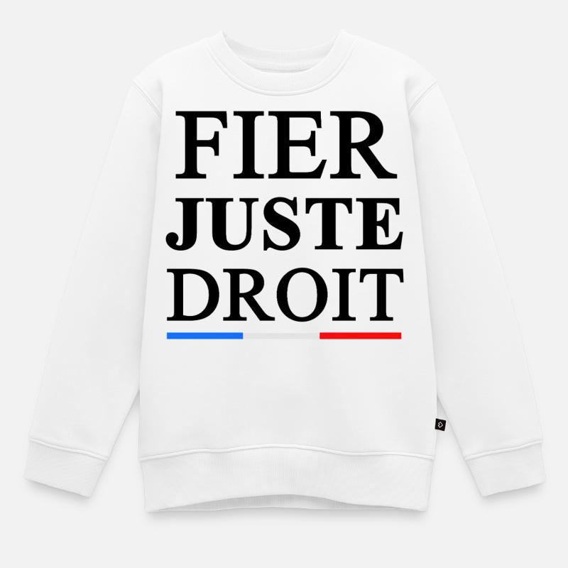 FIER_JUSTE_DROIT - Kinder Premium Organic Sweatshirt - Weiß