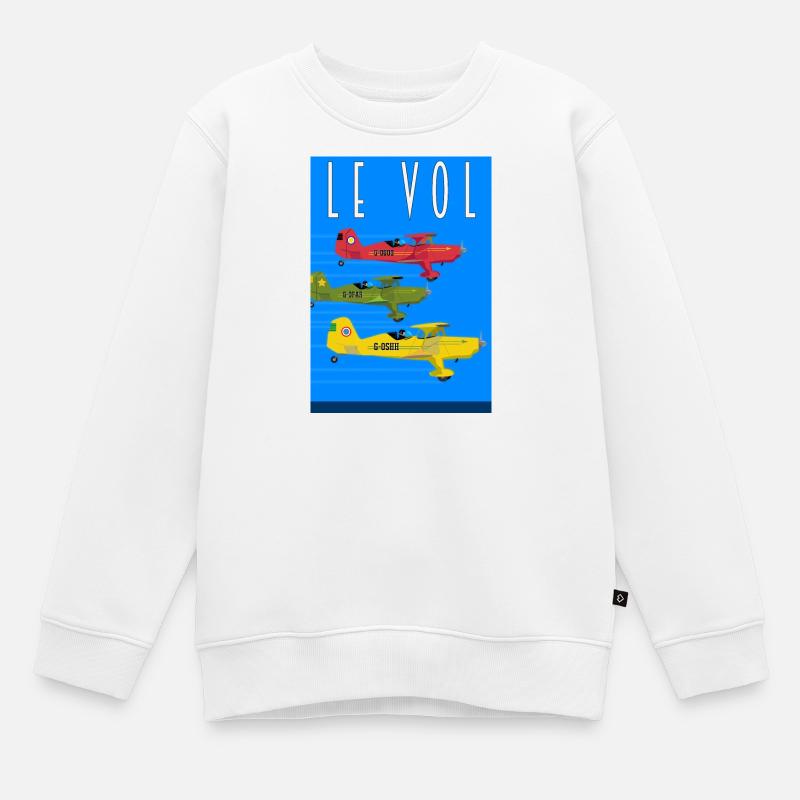 Le vol - Sweat Premium enfant bio - blanc