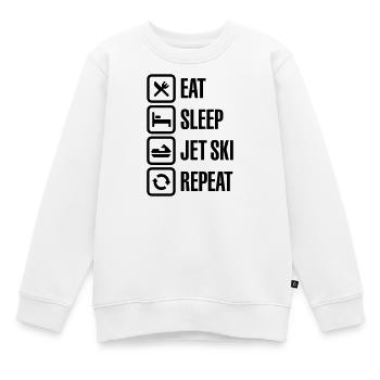 Eat Sleep Jet Ski Repeat Jet Jet Water Vélos - Sweat Premium enfant bio - blanc - Devant - AI Model Kid Male (0cm)