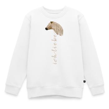 J'adore Haflinger - Sweat Premium enfant bio - blanc - Devant - AI Model Kid Male (0cm)