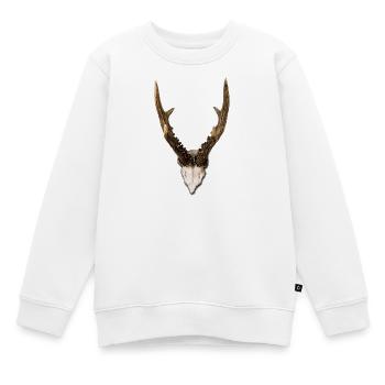 Geweih - Kinder Premium Organic Sweatshirt - Weiß - Vorne - AI Model Kid Male (0cm)