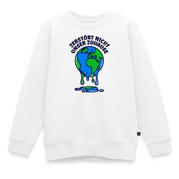 Umwelt Mutter Erde Umweltschutz Statement - Kinder Premium Organic Sweatshirt - Weiß - Vorne - AI Model Kid Male (0cm)