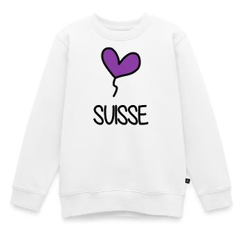 SCHWEIZ. LAND - Kinder Premium Organic Sweatshirt - Weiß - Vorne - AI Model Kid Male (0cm)