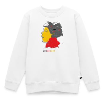 Deutscher Landkartenstil mit Nationalfarben - Kinder Premium Organic Sweatshirt - Weiß - Vorne - AI Model Kid Male (0cm)