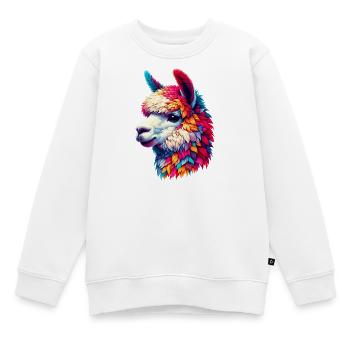 Alpaga - Sweat Premium enfant bio - blanc - Devant - AI Model Kid Male (0cm)