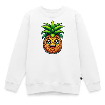 Ananas - Sweat Premium enfant bio - blanc - Devant - AI Model Kid Male (0cm)