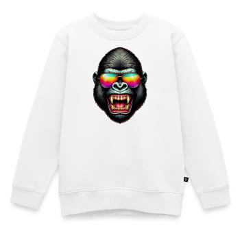Gorilla - Kinder Premium Organic Sweatshirt - Weiß - Vorne - AI Model Kid Male (0cm)