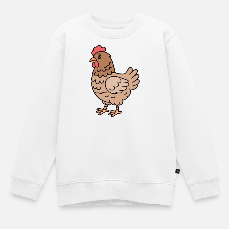 Huhn Hühner - Kinder Premium Organic Sweatshirt - Weiß