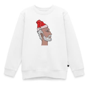 Der Weihnachtsmann schaut nach oben - Kinder Premium Organic Sweatshirt - Weiß - Vorne - AI Model Kid Male (0cm)