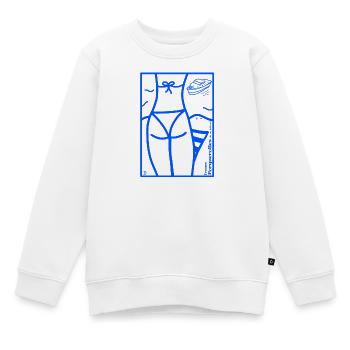 Les îles d'Hyères - Sweat Premium enfant bio - blanc - Devant - AI Model Kid Male (0cm)