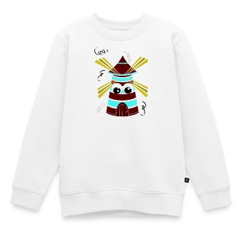 Tourne petit moulin - Kinder Premium Organic Sweatshirt - Weiß - Vorne - AI Model Kid Male (0cm)
