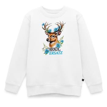 Dirndl Remplacement Cerf Costume Traditionnel Bavière Costume Traditionnel Fleurs - Sweat Premium enfant bio - blanc - Devant - AI Model Kid Male (0cm)