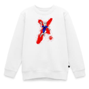 Handball Junge im Sprung - Kinder Premium Organic Sweatshirt - Weiß - Vorne - AI Model Kid Male (0cm)
